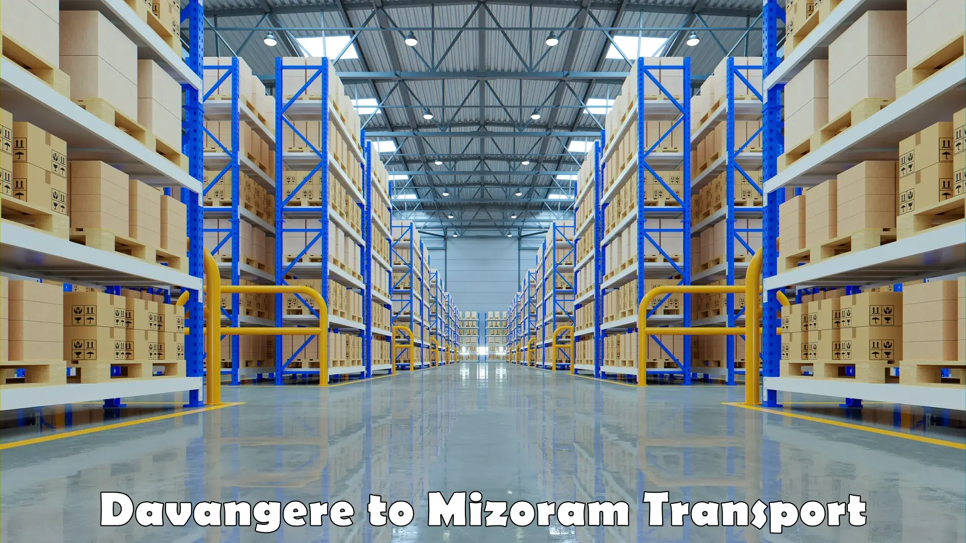 Part load transport service in India Davangere to Mizoram