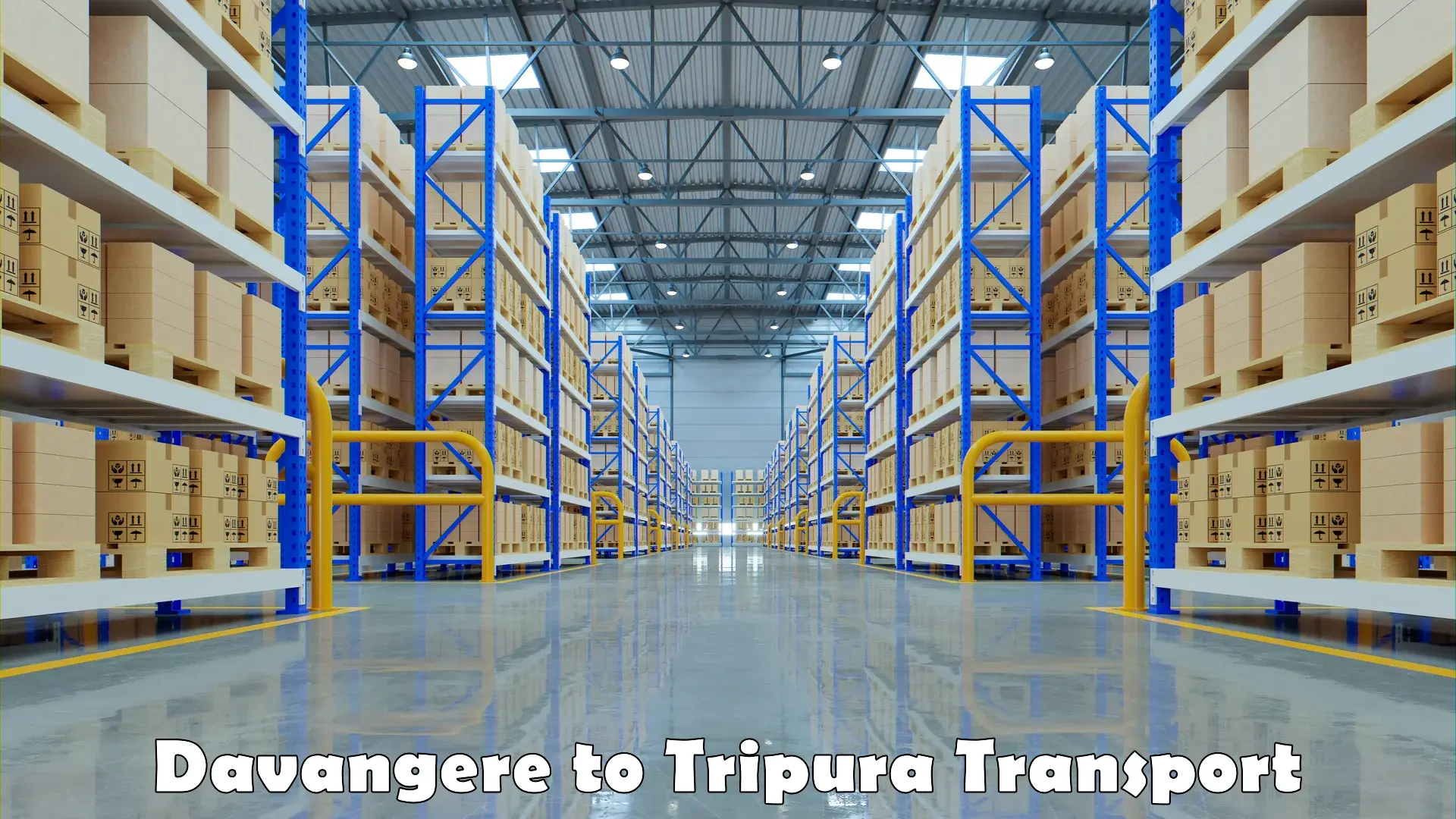 Road transport services Davangere to Tripura