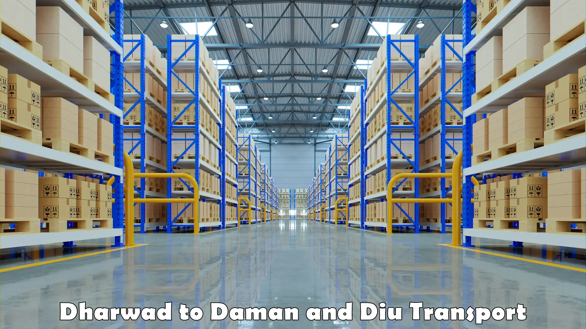 Transport services Dharwad to Daman and Diu