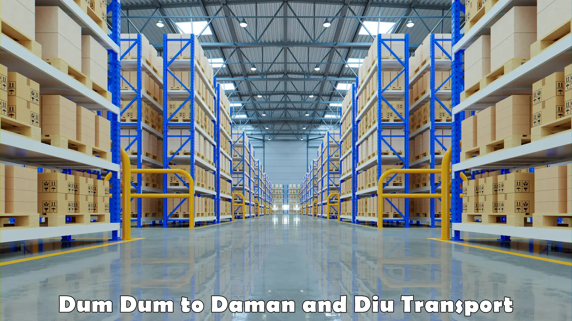 Daily parcel service transport Dum Dum to Daman and Diu