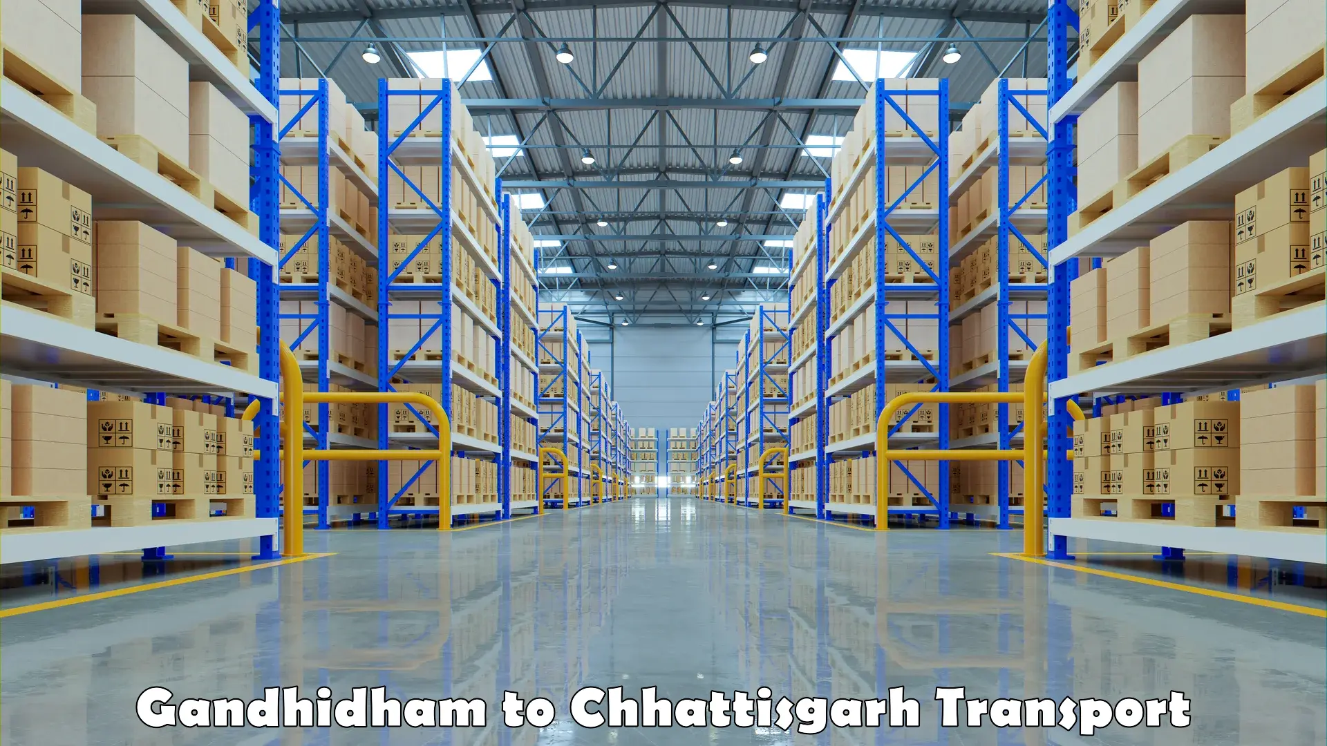 Vehicle parcel service Gandhidham to Chhattisgarh