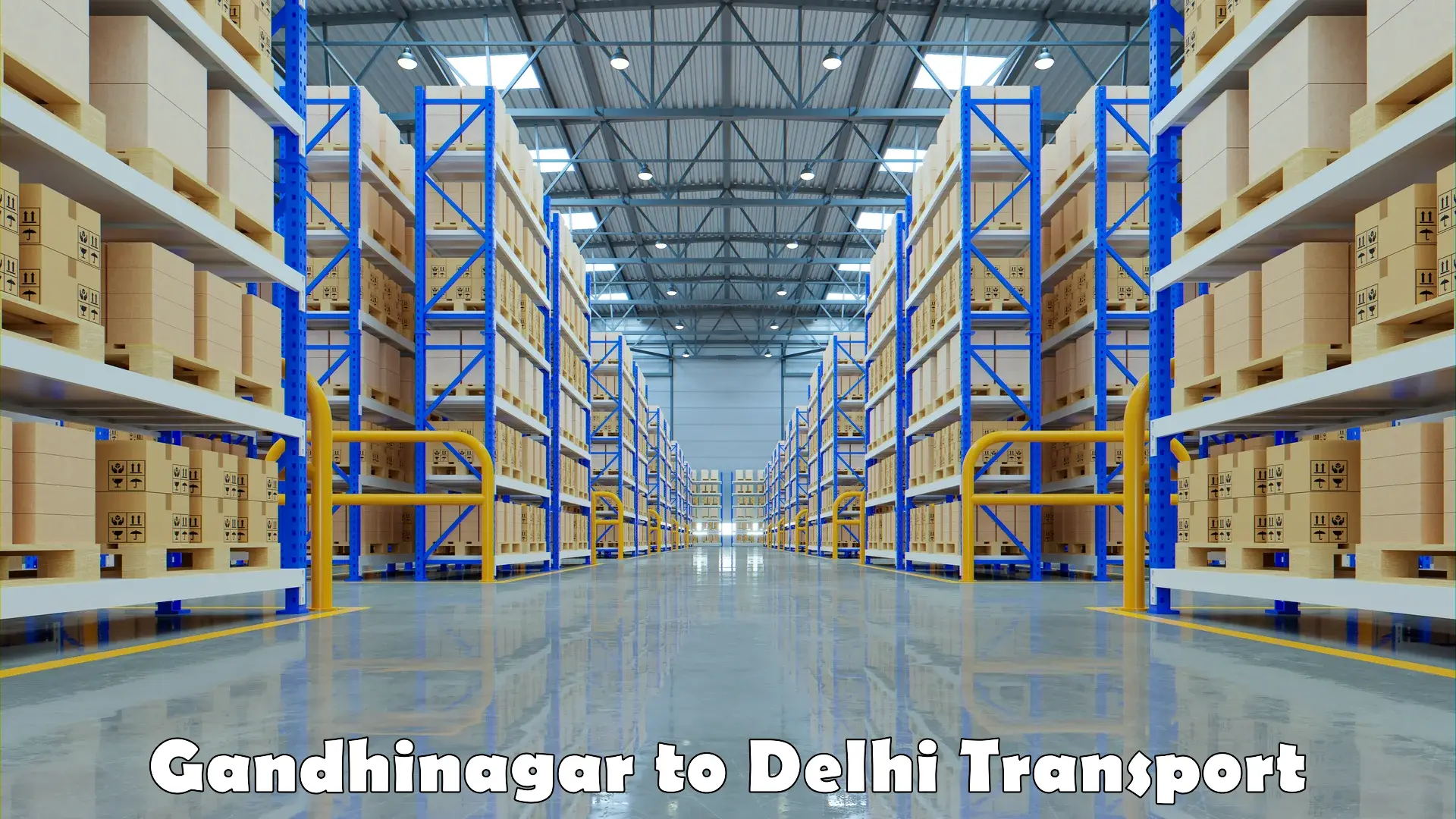 Material transport services Gandhinagar to Jawaharlal Nehru University New Delhi
