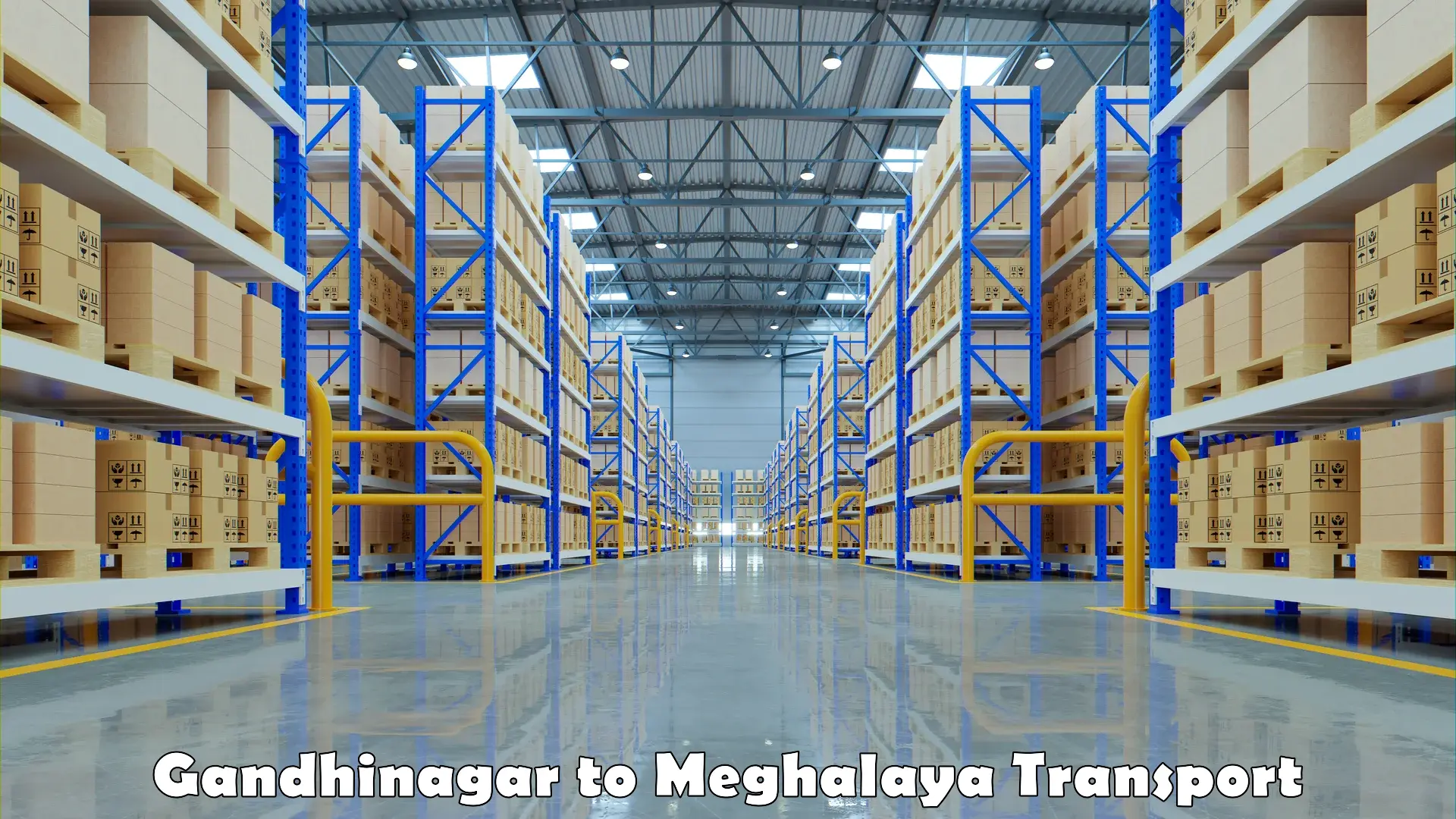 Land transport services Gandhinagar to Meghalaya