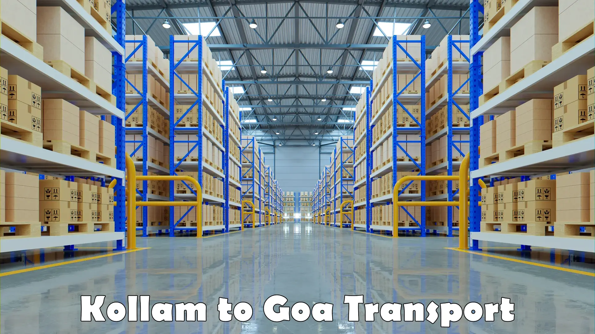 Two wheeler parcel service Kollam to South Goa
