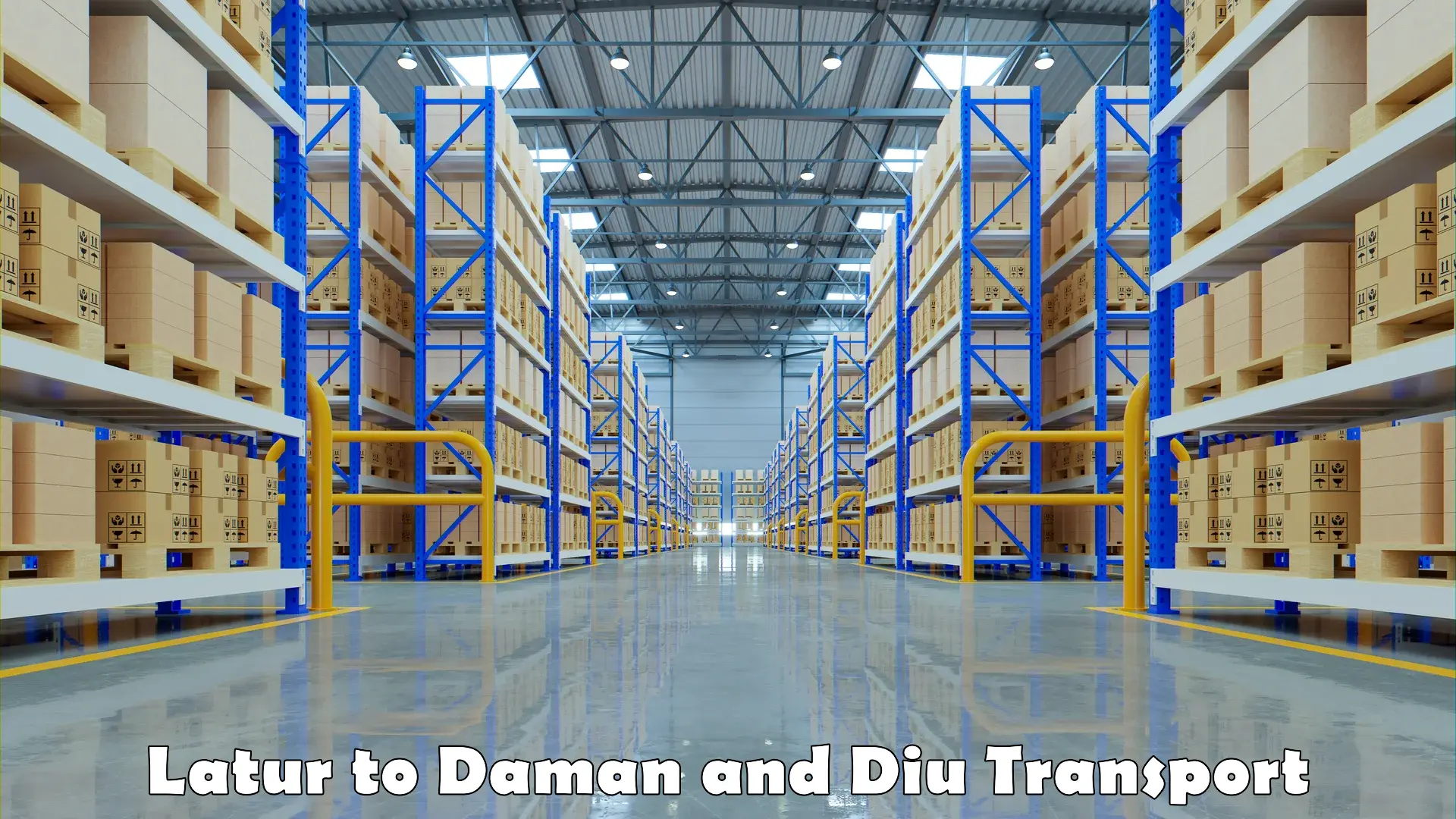 Cargo transportation services Latur to Daman and Diu