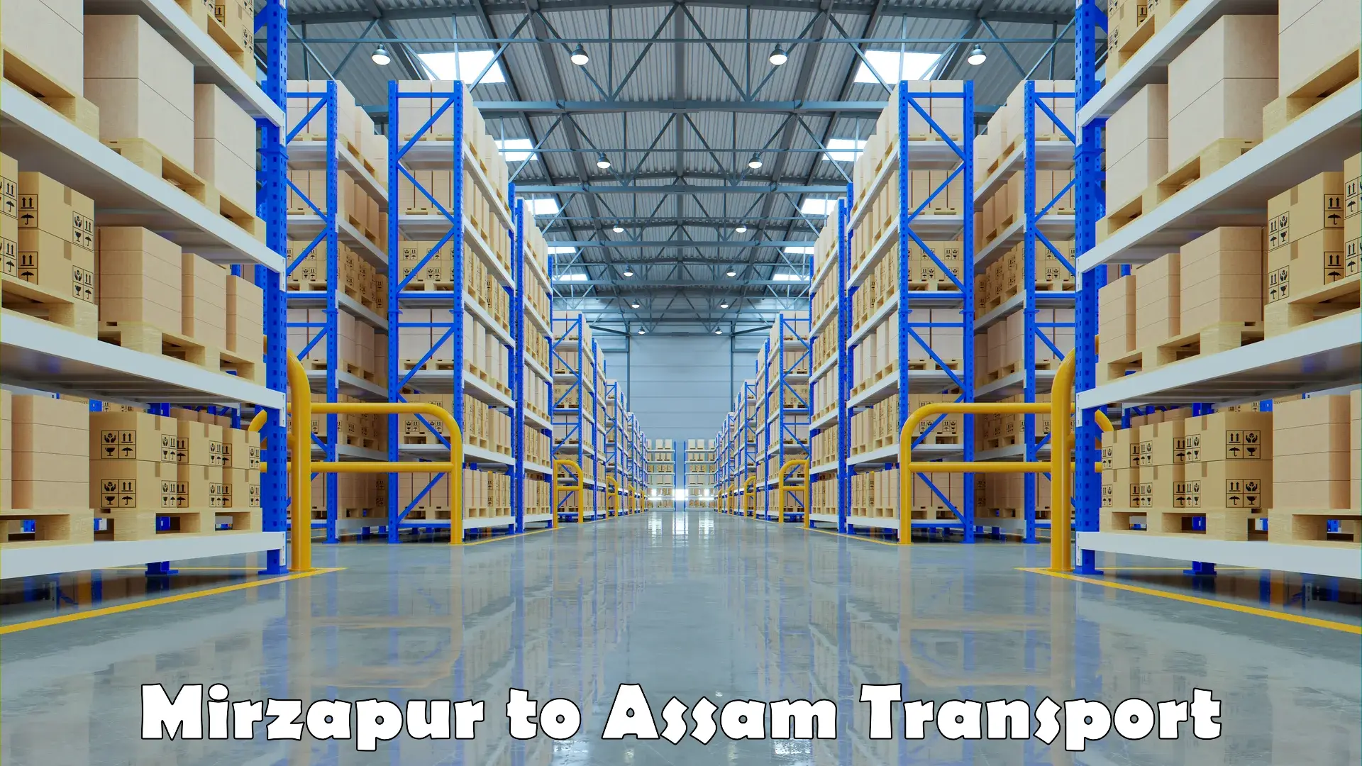 Domestic goods transportation services Mirzapur to Assam