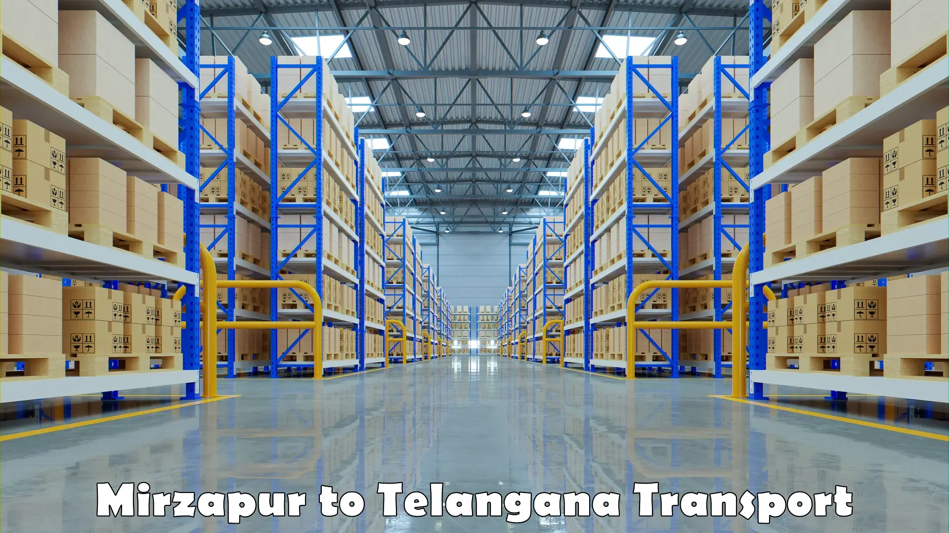 Air cargo transport services Mirzapur to Telangana