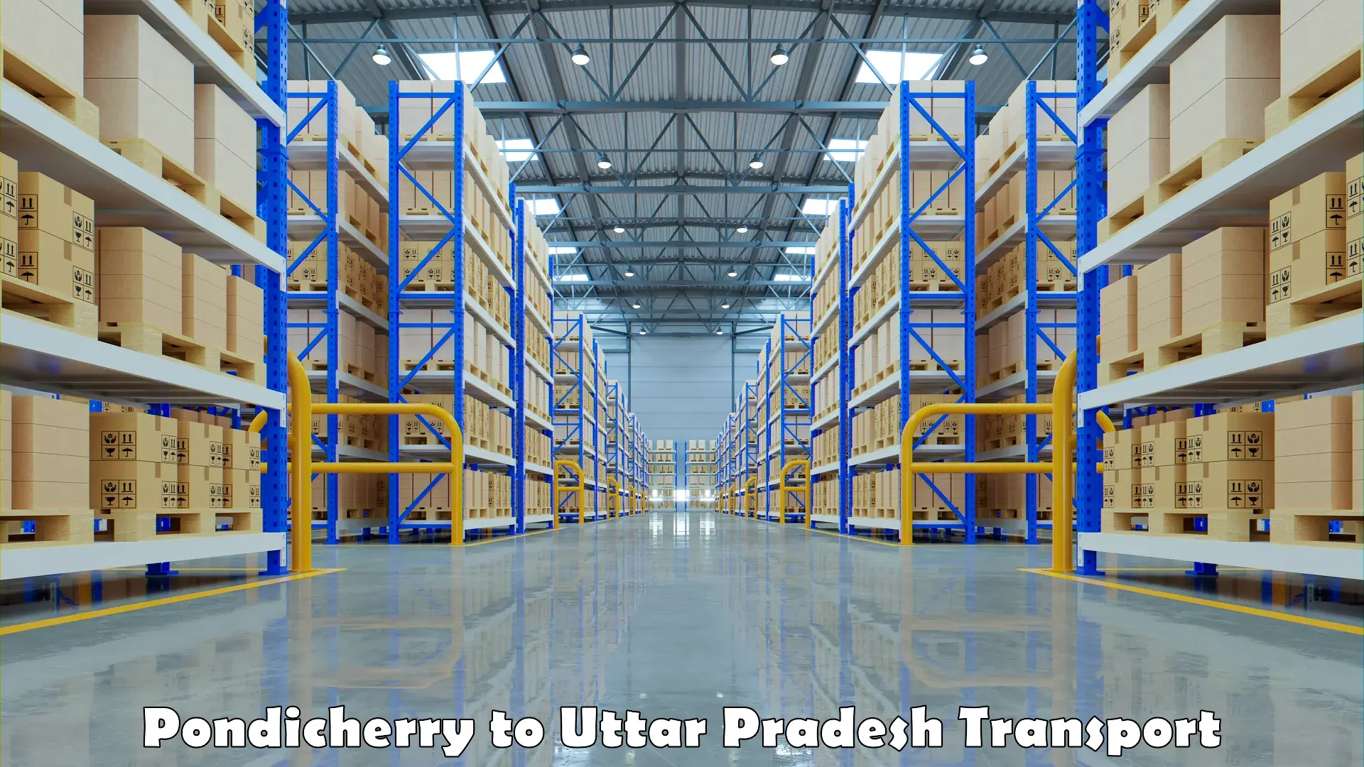 Two wheeler parcel service Pondicherry to Uttar Pradesh