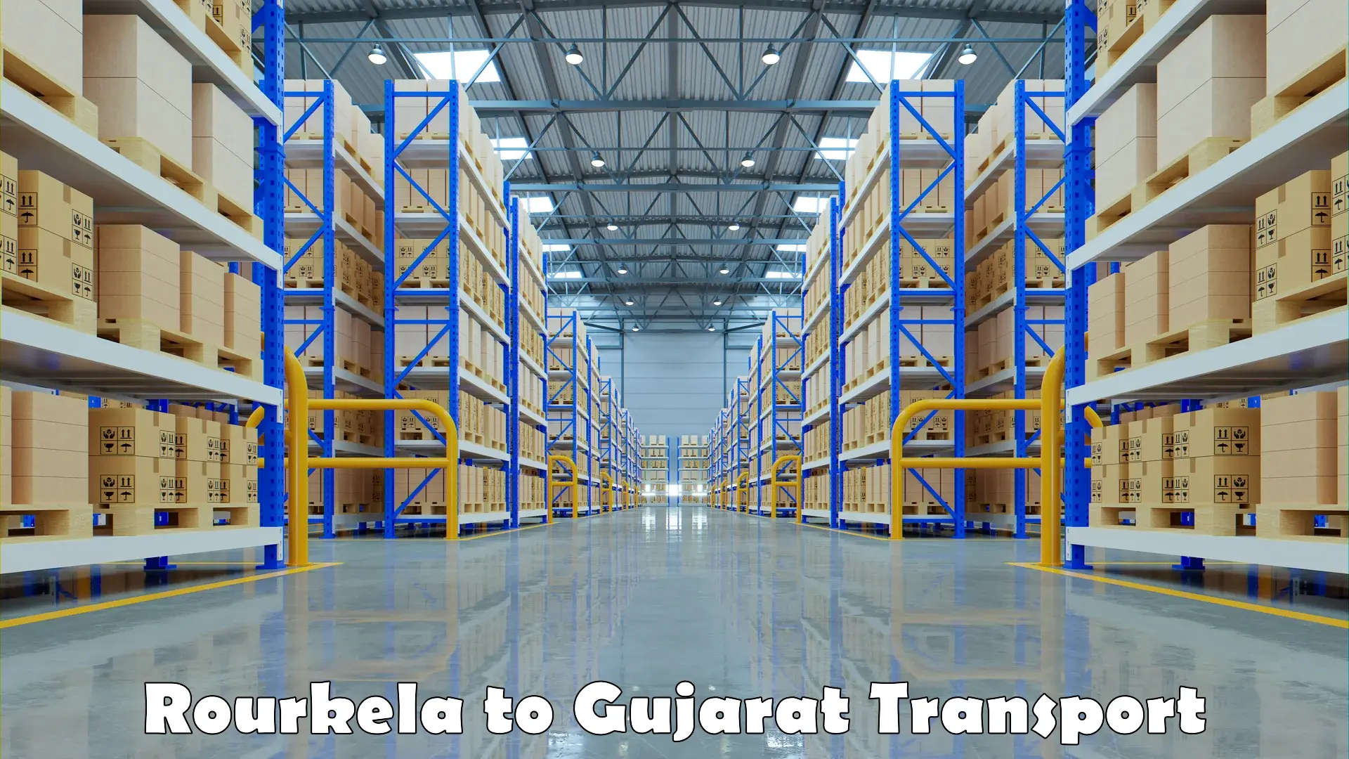 Vehicle courier services Rourkela to Gujarat