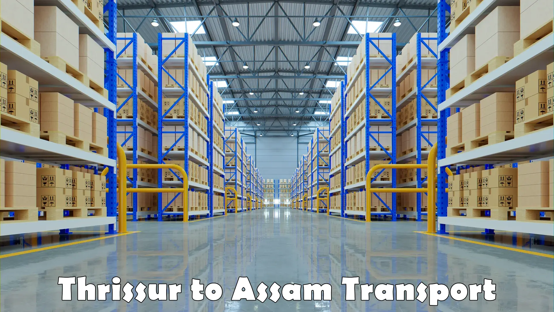 Domestic transport services in Thrissur to Assam