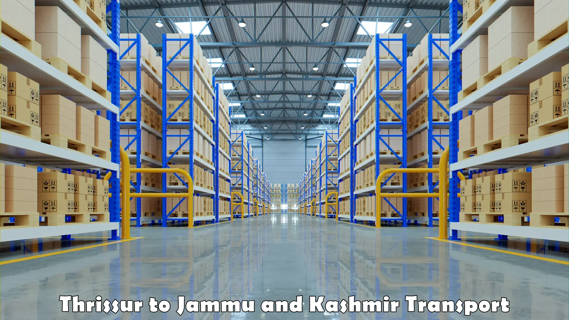 Shipping services Thrissur to Jammu and Kashmir