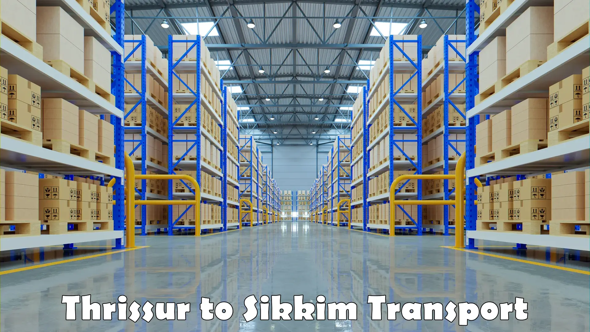 Two wheeler parcel service Thrissur to Sikkim