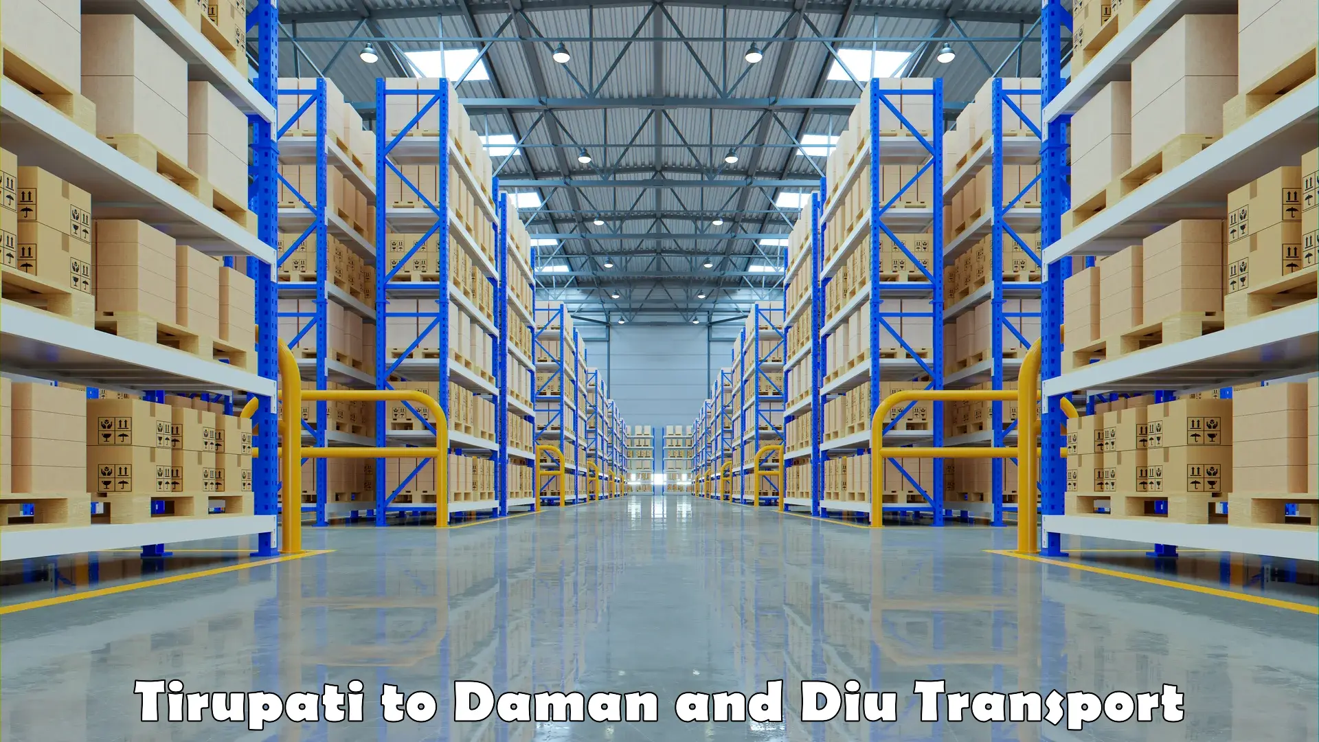 Logistics transportation services Tirupati to Daman