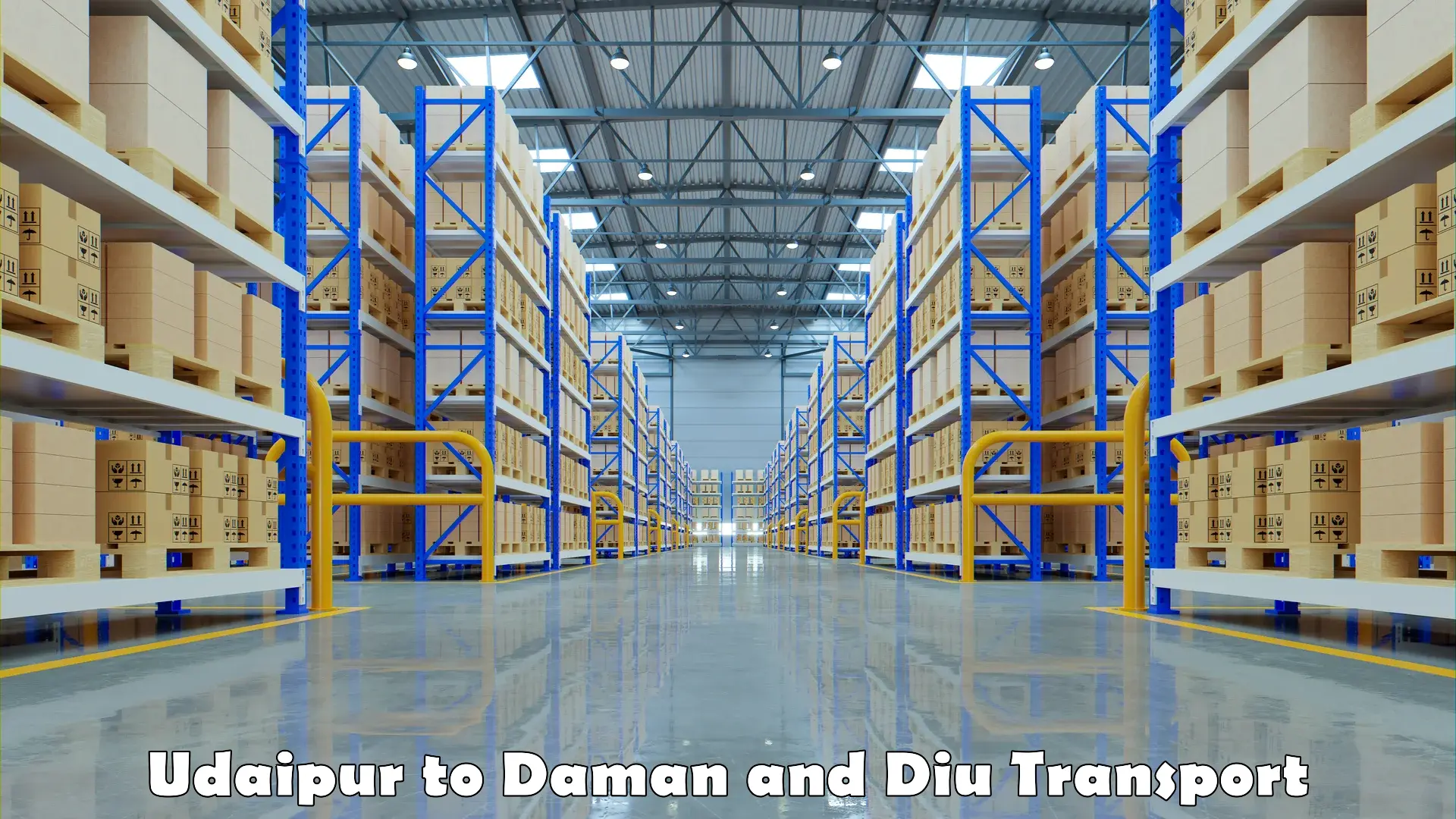 Luggage transport services Udaipur to Daman and Diu