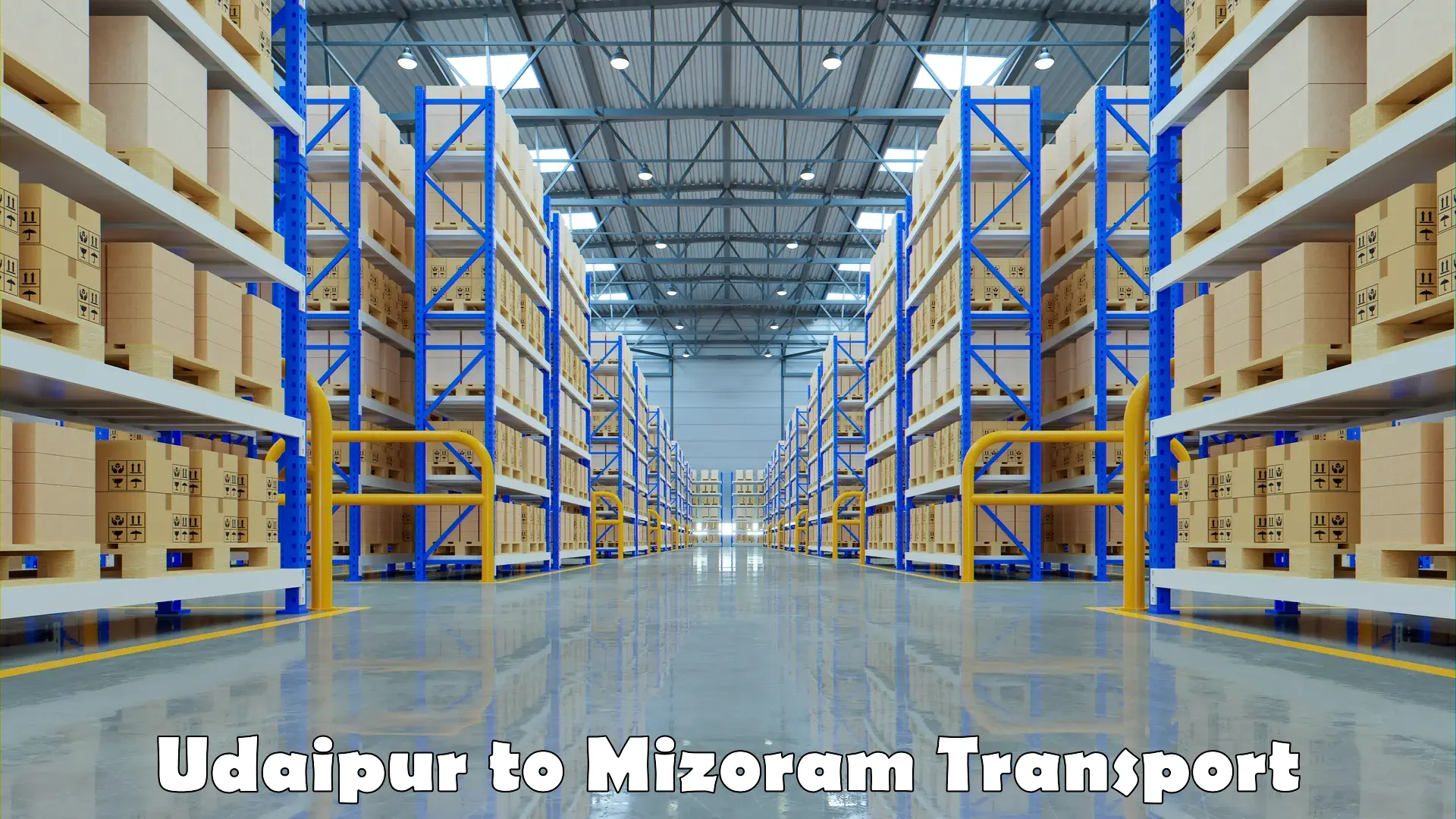 Cargo transportation services Udaipur to Mizoram