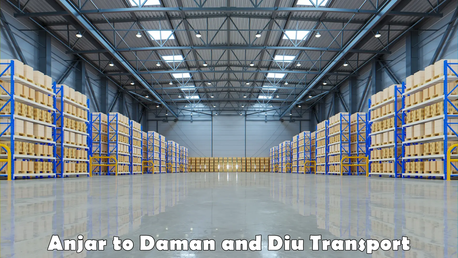 Commercial transport service Anjar to Daman and Diu