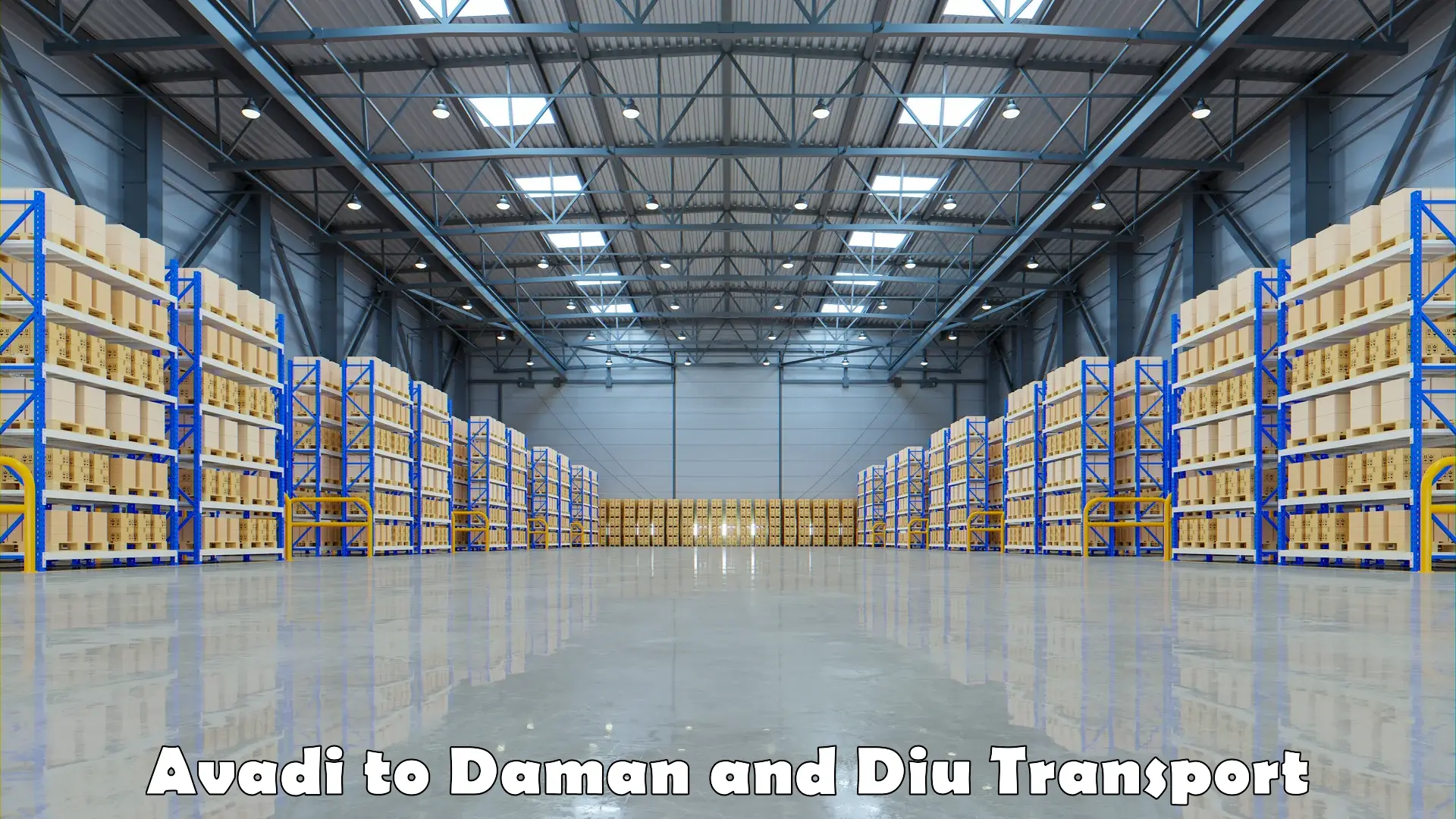 Package delivery services Avadi to Daman and Diu