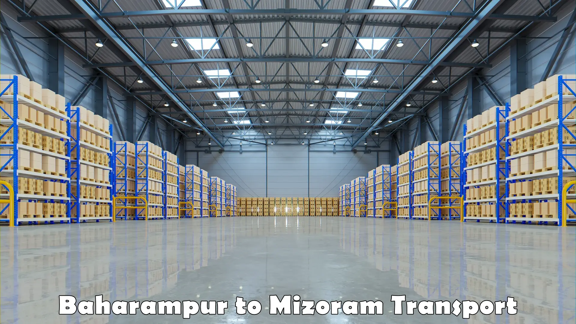 Cargo train transport services Baharampur to Mizoram