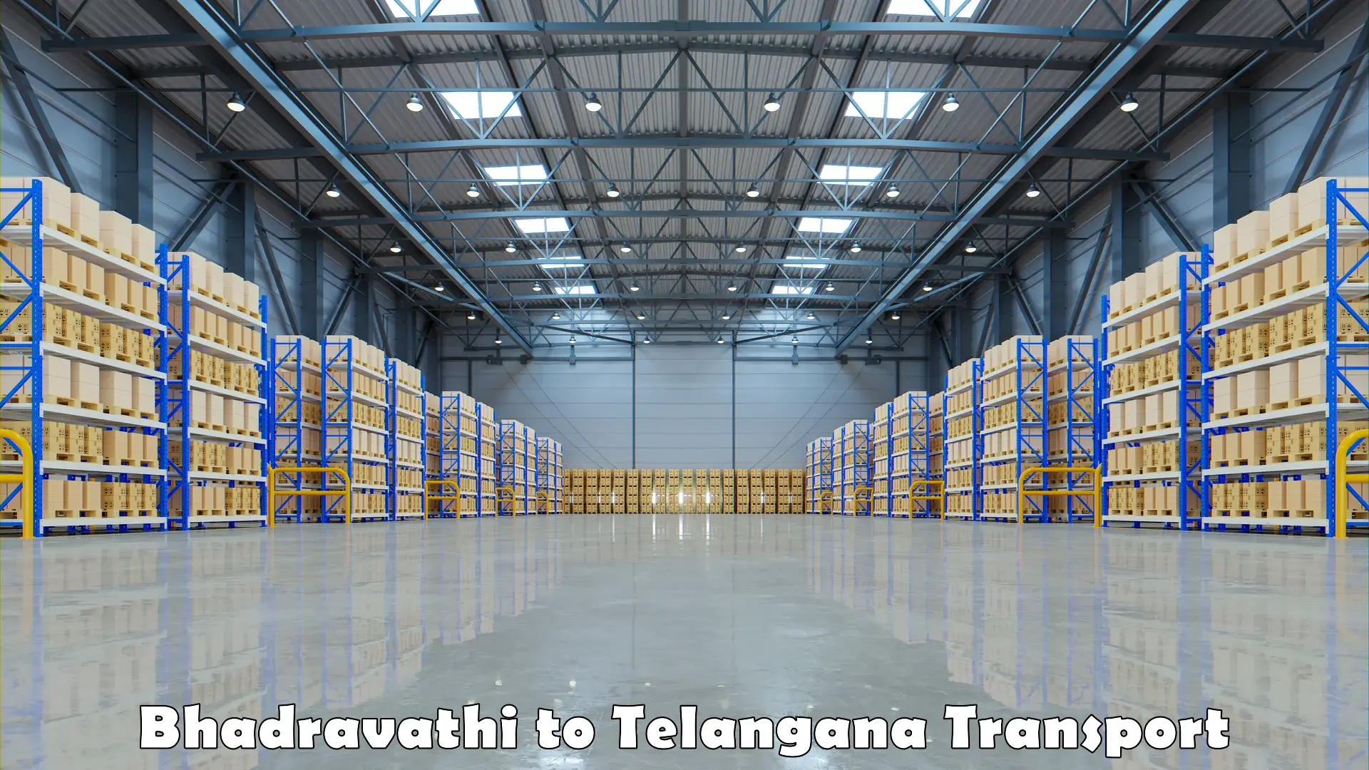 Two wheeler transport services Bhadravathi to Telangana
