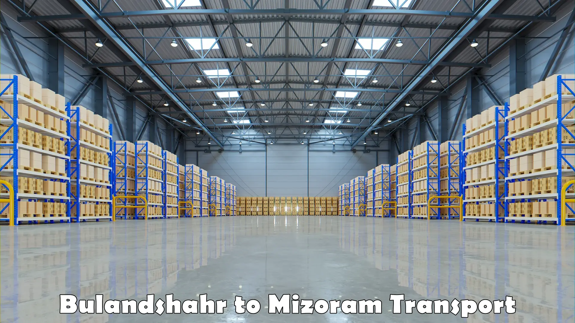 Container transport service Bulandshahr to Mizoram