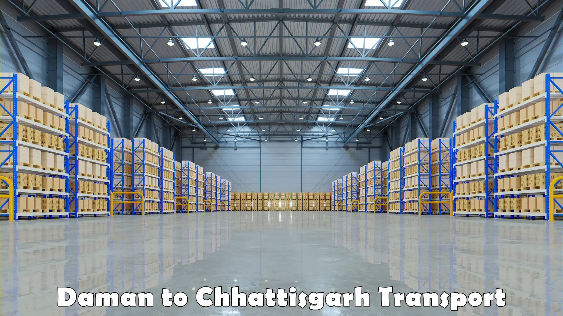 Logistics transportation services Daman to Korea Chhattisgarh