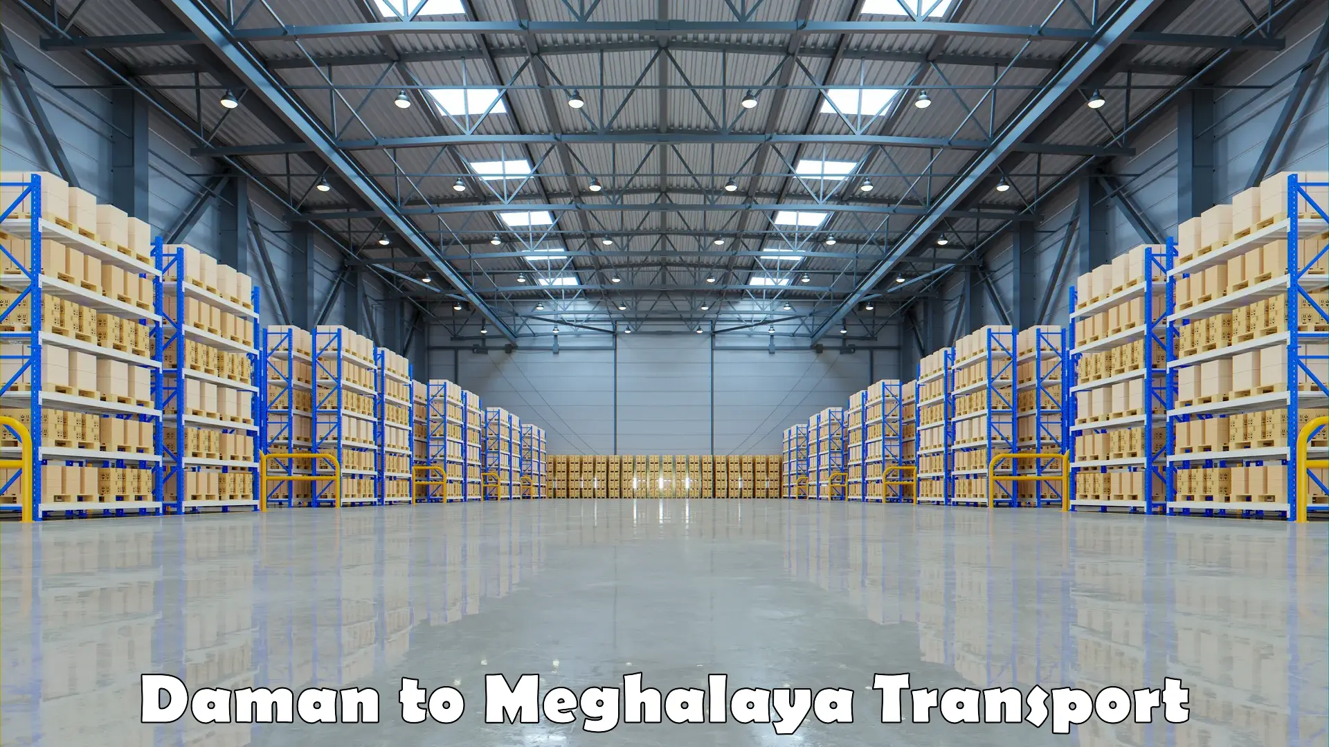 Nearest transport service in Daman to Meghalaya