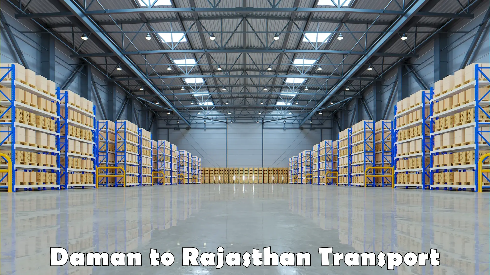 Lorry transport service Daman to Rajasthan