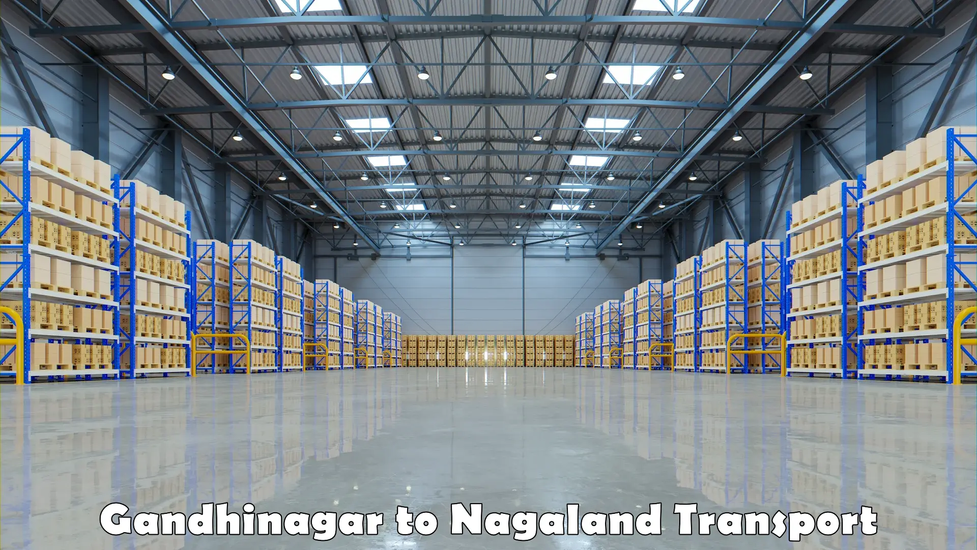 Cargo train transport services Gandhinagar to Zunheboto