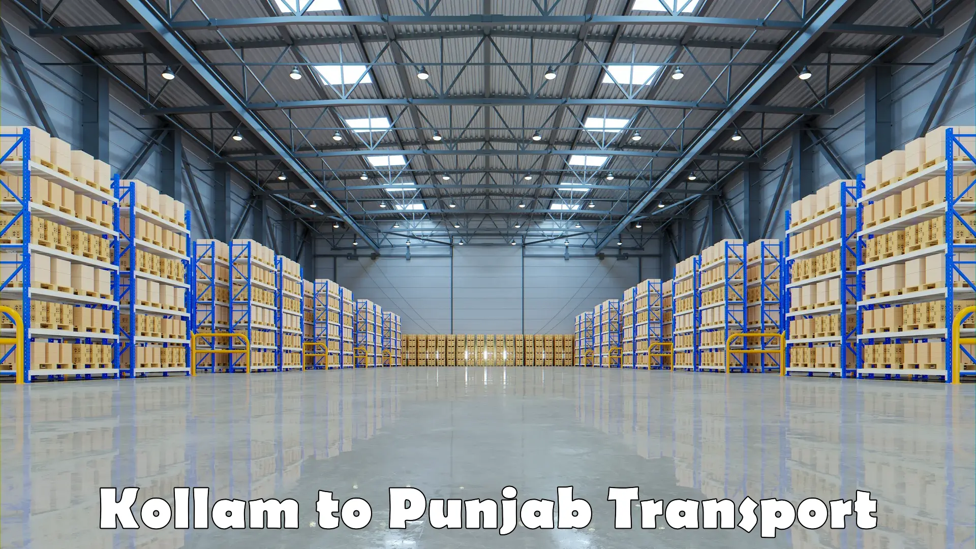 Goods delivery service Kollam to Punjab