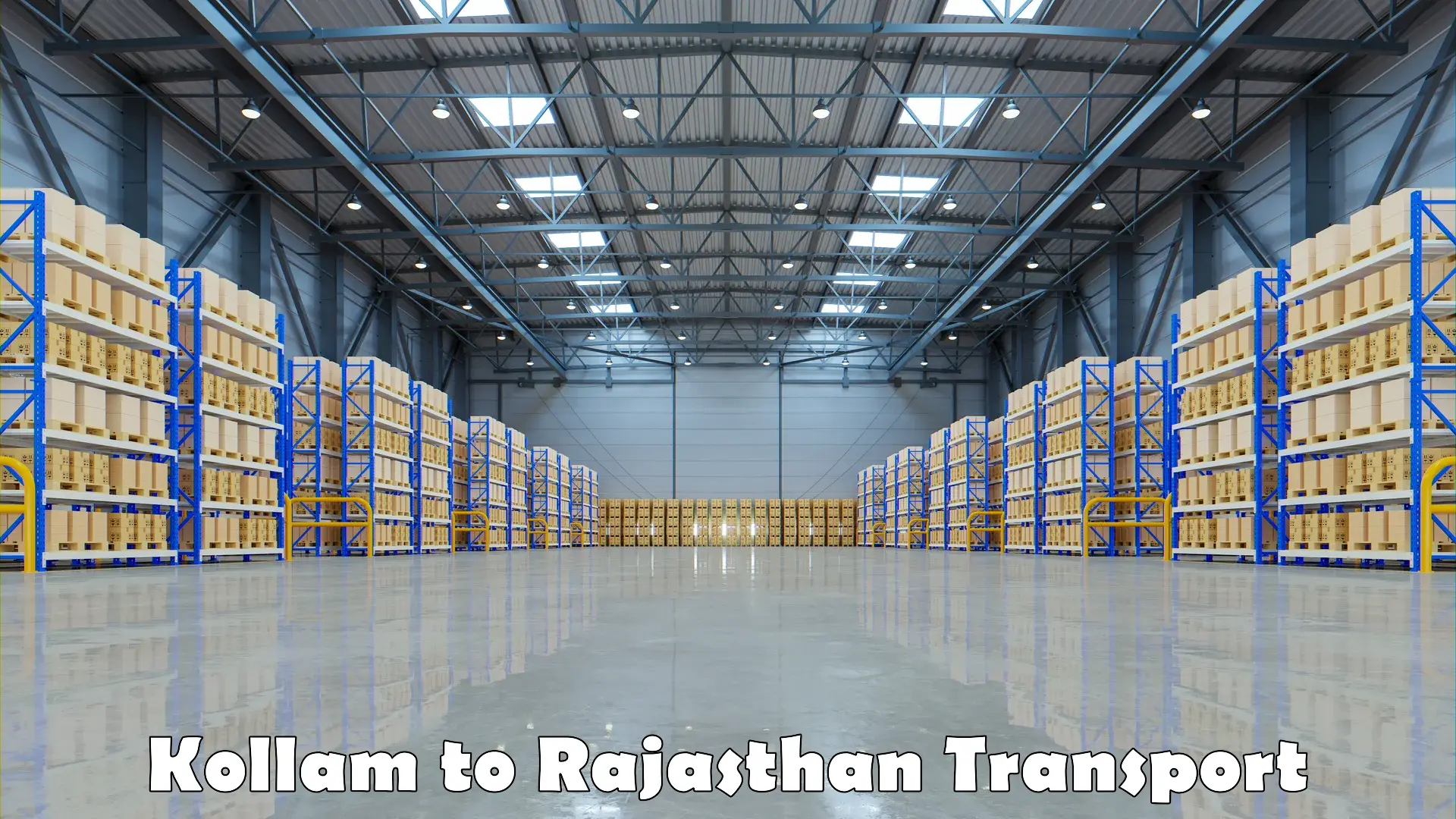 Online transport booking in Kollam to Rajgarh Rajasthan