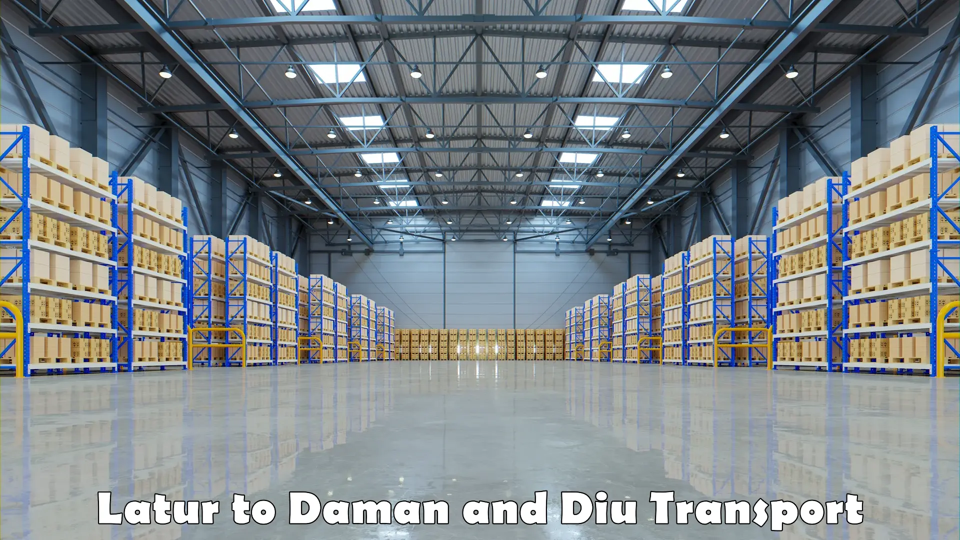 Vehicle courier services Latur to Daman and Diu