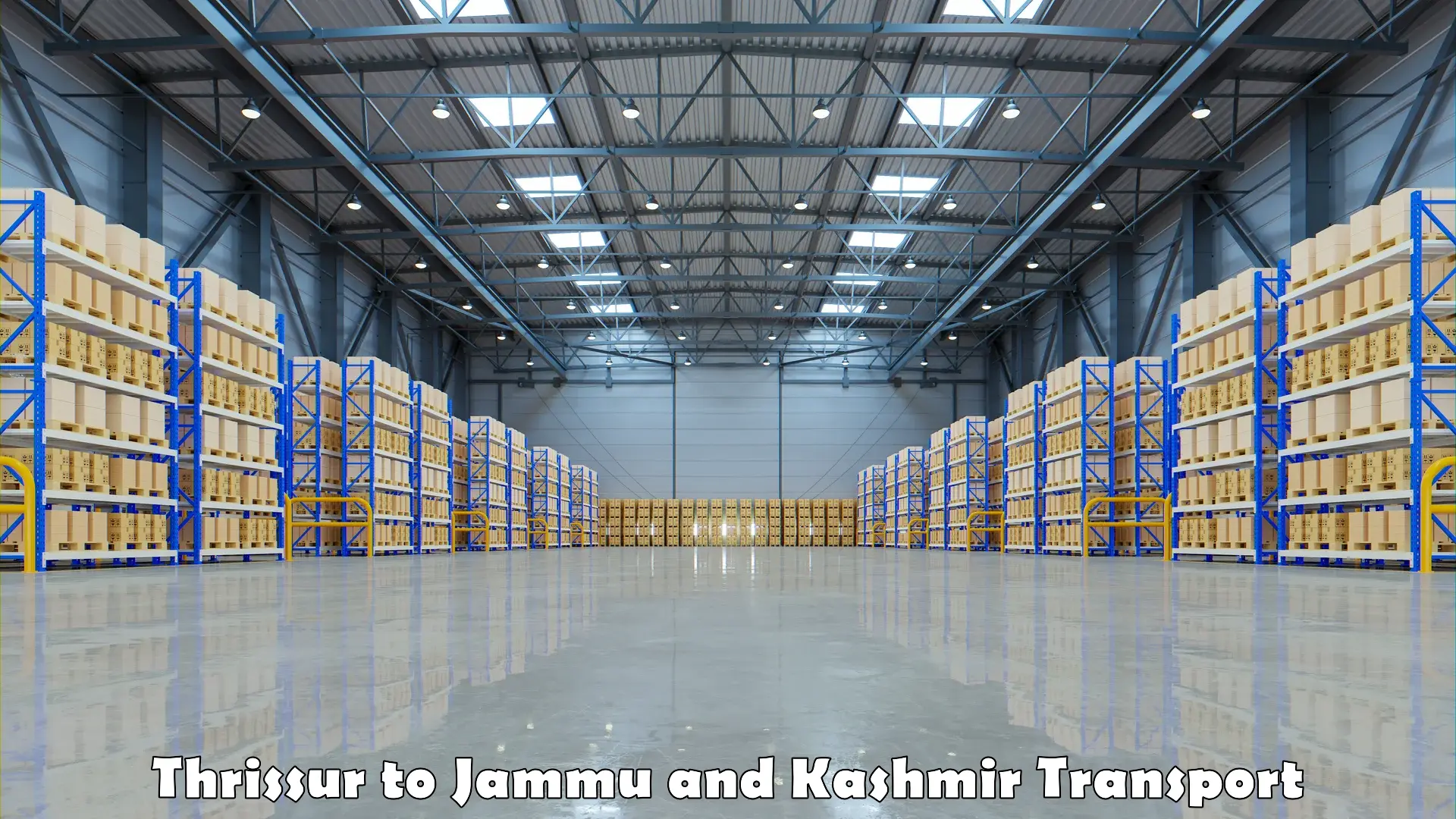 Parcel transport services Thrissur to Jammu and Kashmir