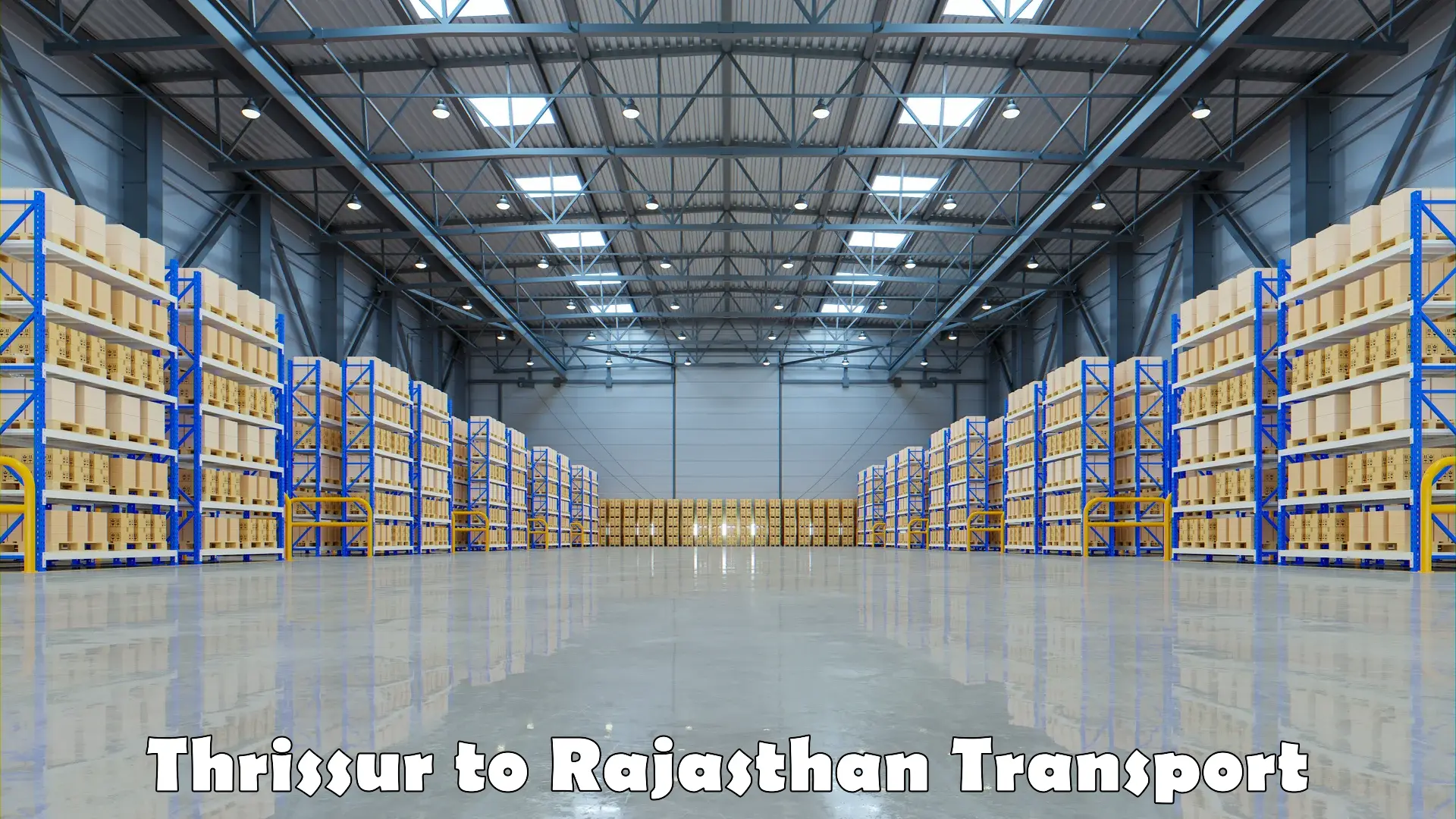 Luggage transport services Thrissur to Rajasthan