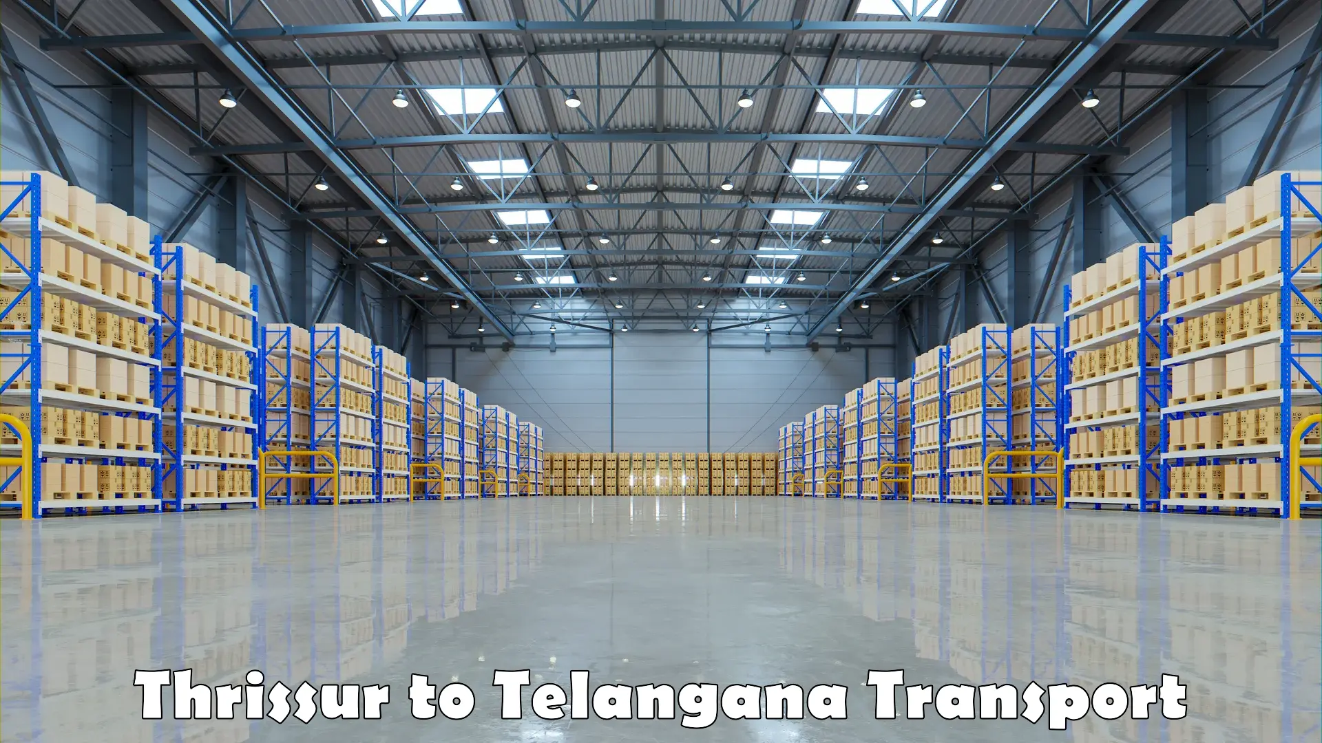 Cargo train transport services Thrissur to Telangana