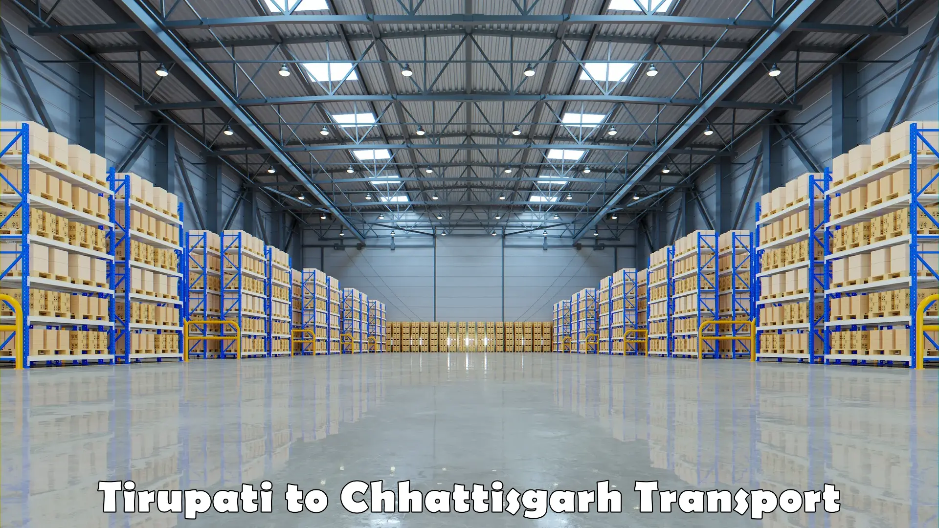 All India transport service Tirupati to Chhattisgarh