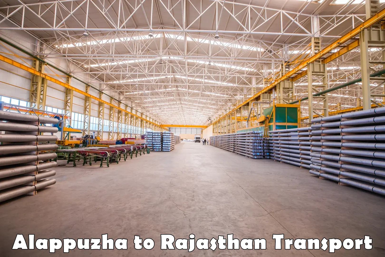 Cargo train transport services Alappuzha to Rajasthan