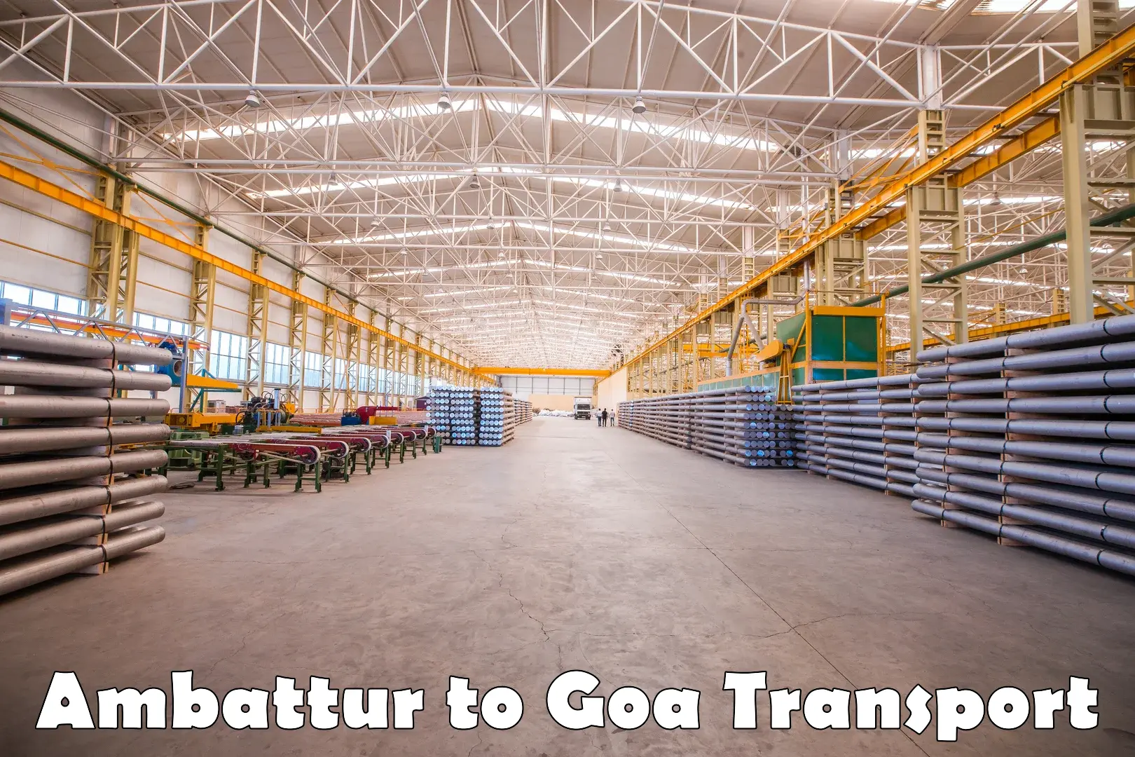 Online transport booking Ambattur to Goa