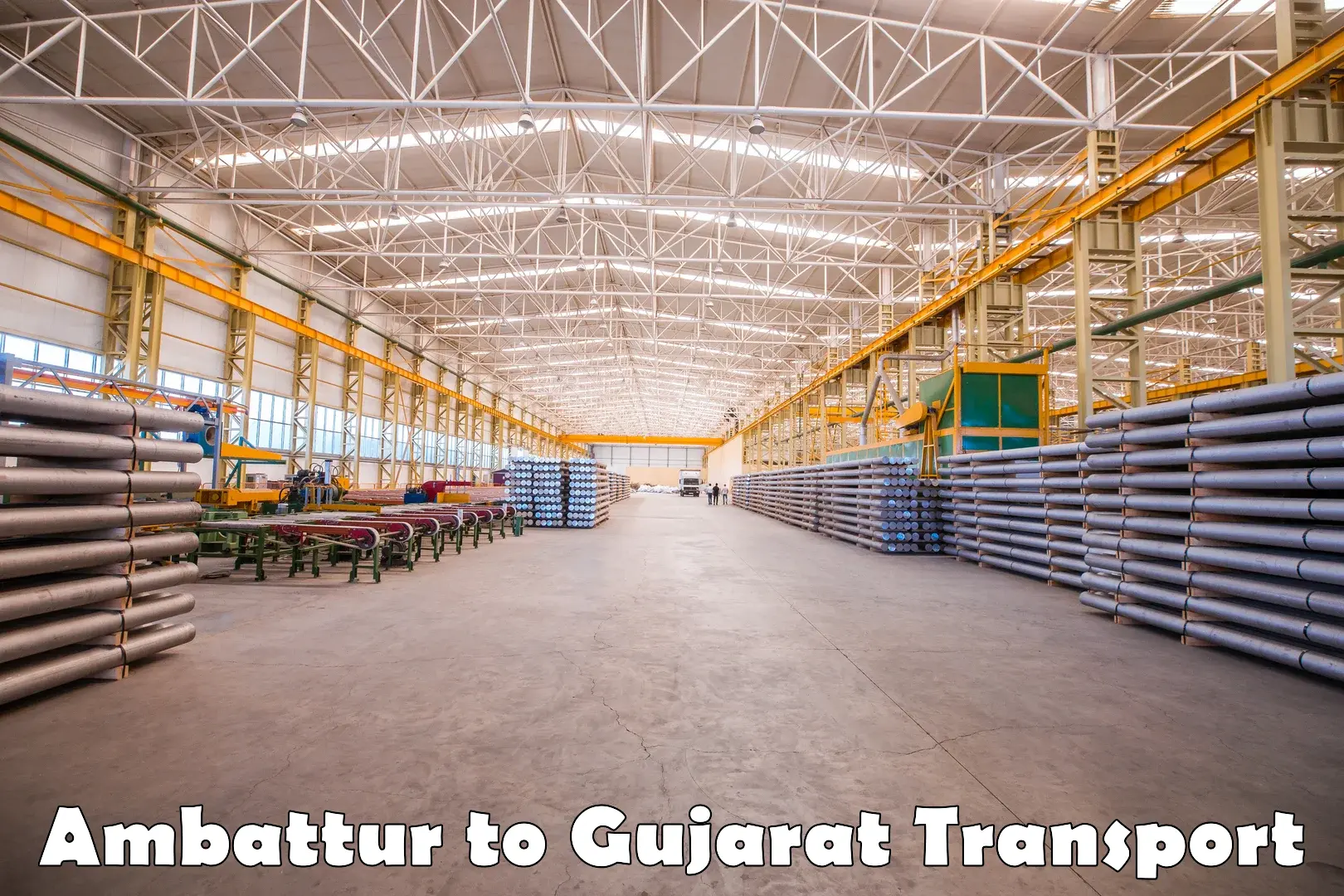 Package delivery services in Ambattur to Gujarat