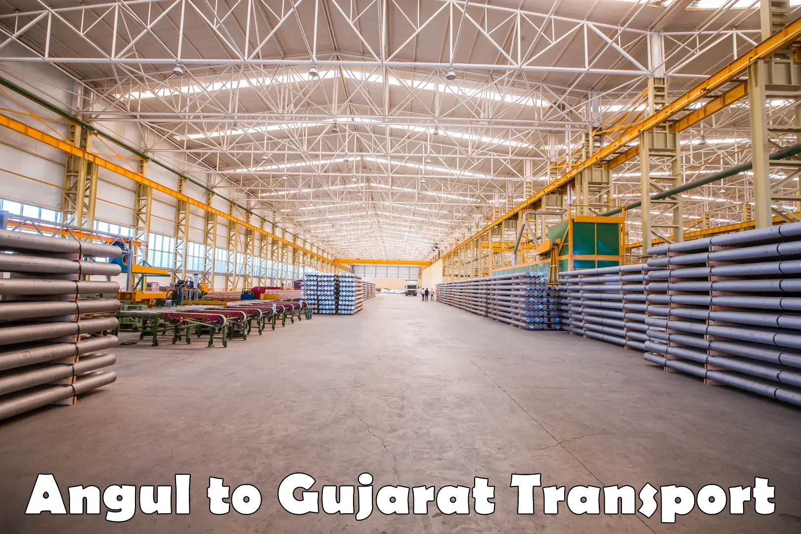 Two wheeler parcel service in Angul to Gujarat