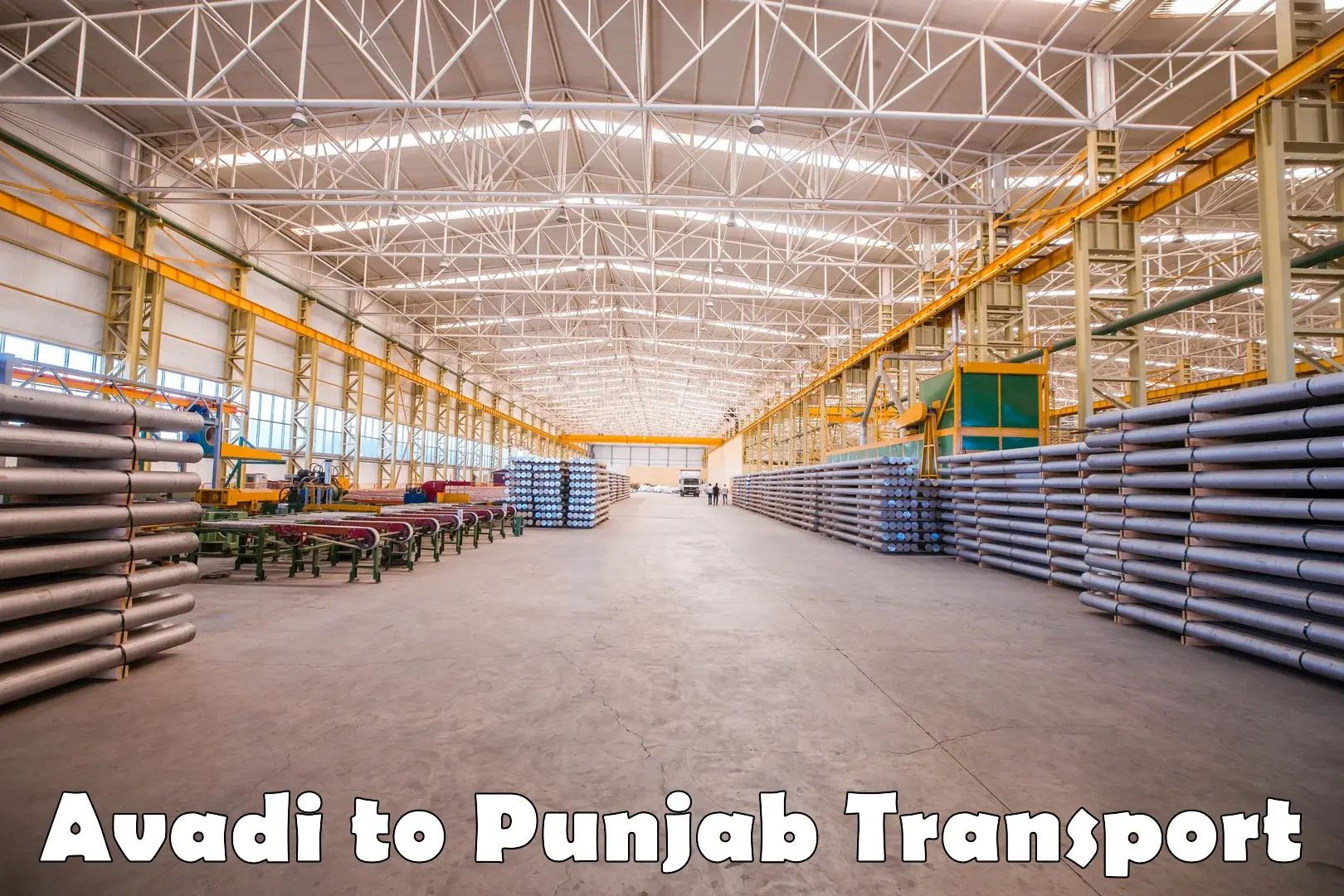 Interstate goods transport Avadi to Dhuri