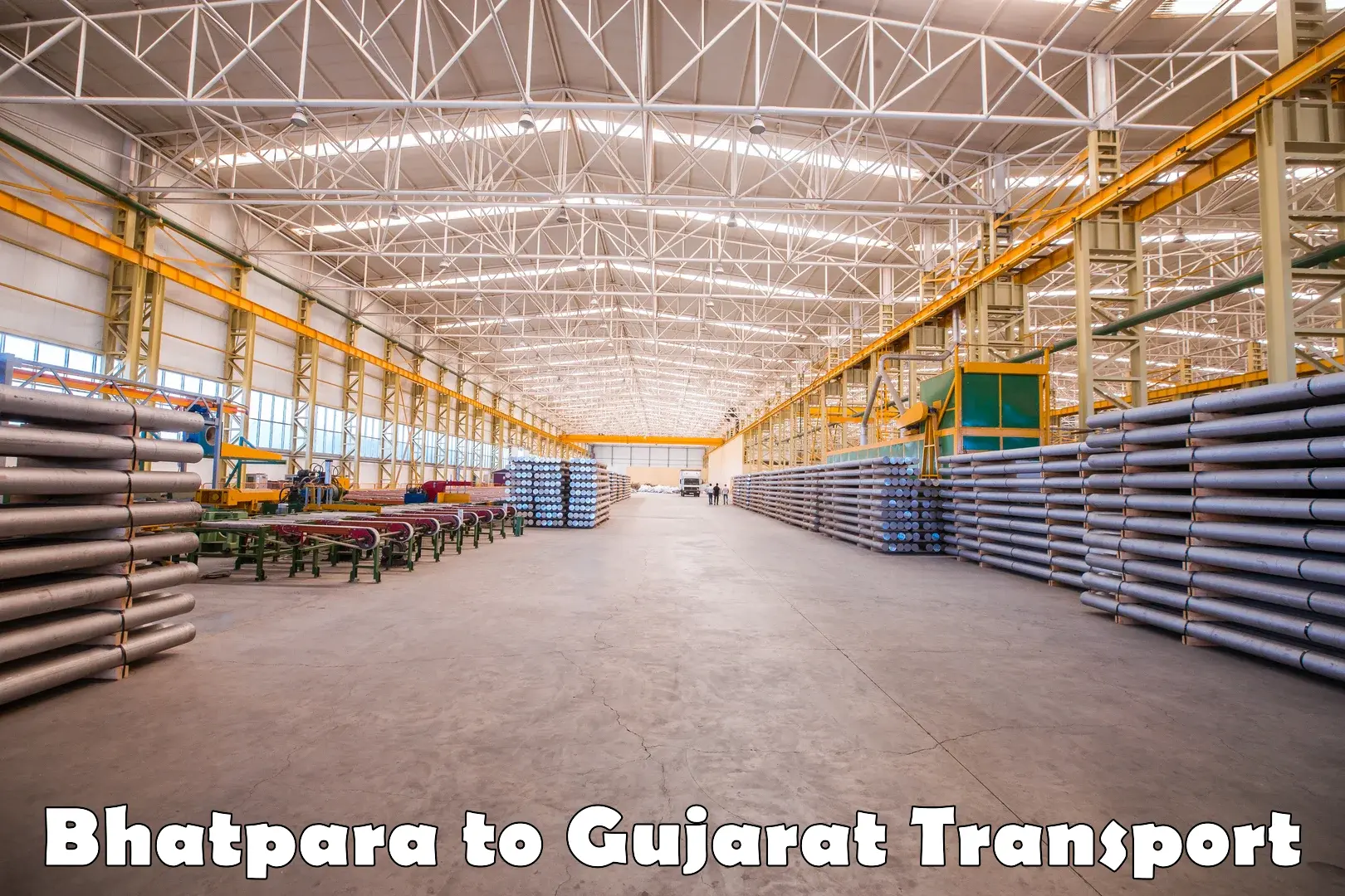 Two wheeler parcel service Bhatpara to Gujarat