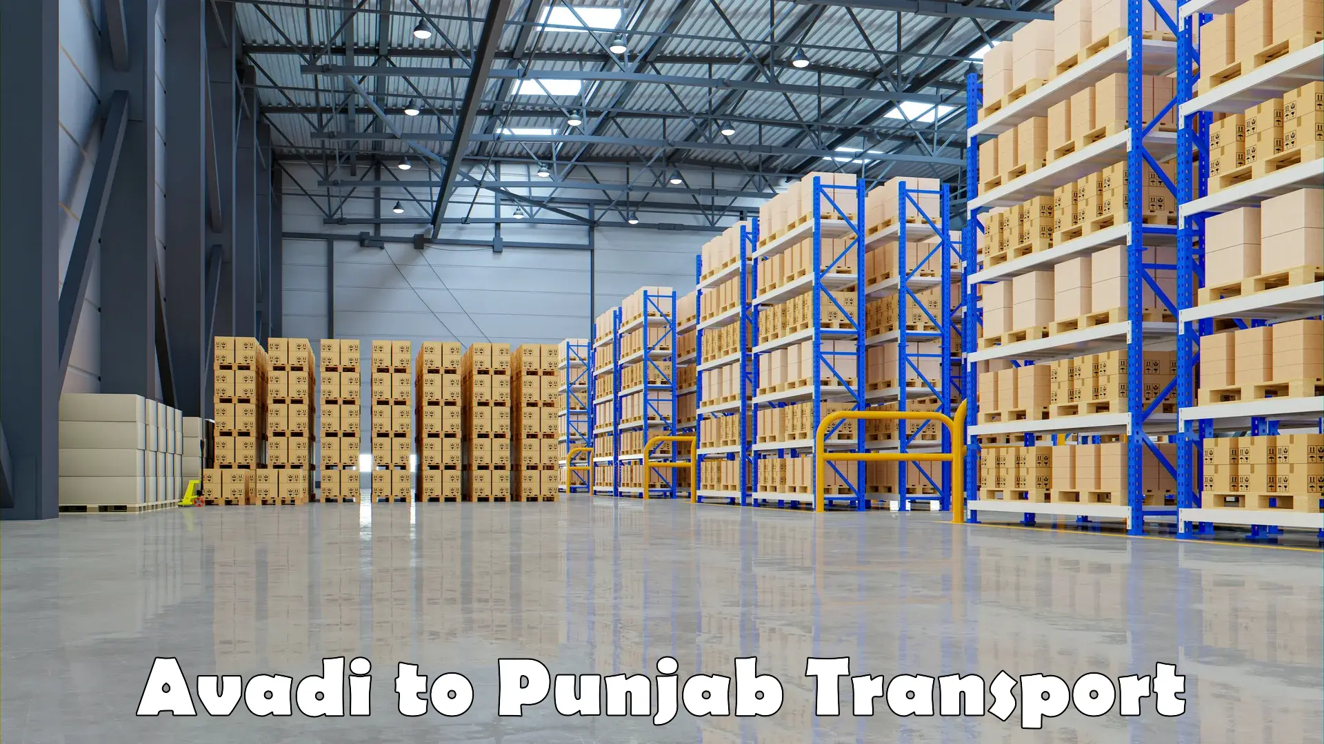 Domestic goods transportation services Avadi to Pathankot