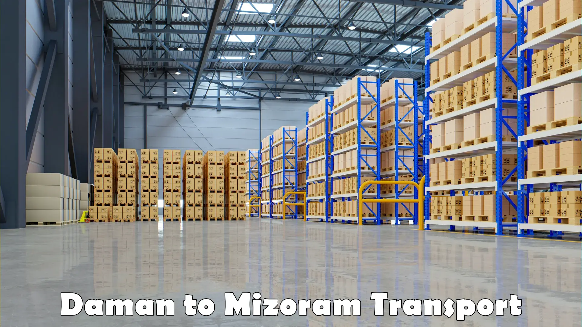 Delivery service Daman to Mizoram