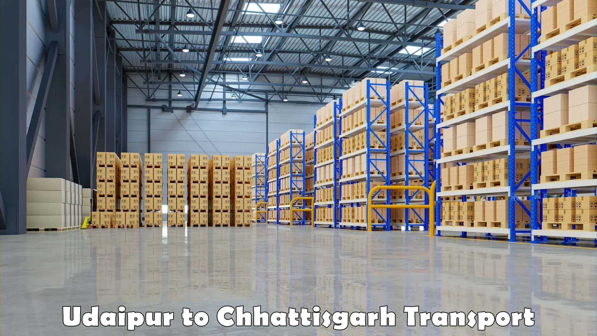 Pick up transport service Udaipur to Bijapur Chhattisgarh