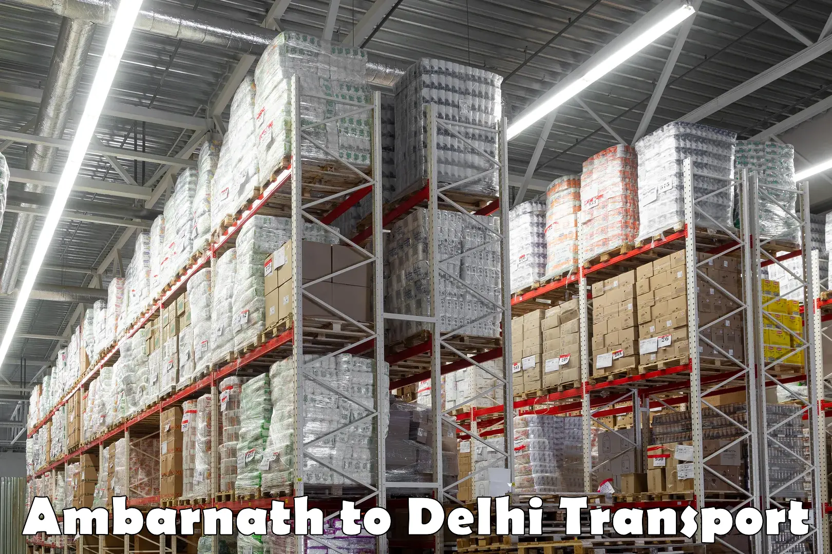 Cargo train transport services in Ambarnath to Delhi