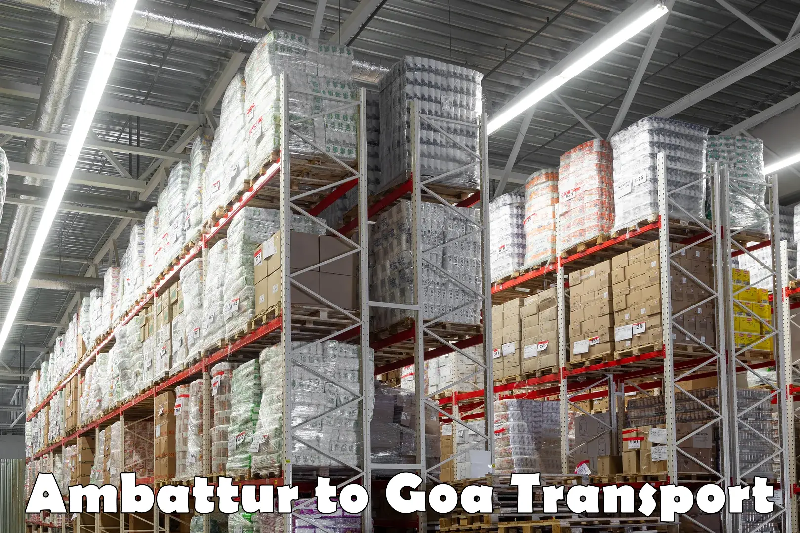 Door to door transport services Ambattur to Goa
