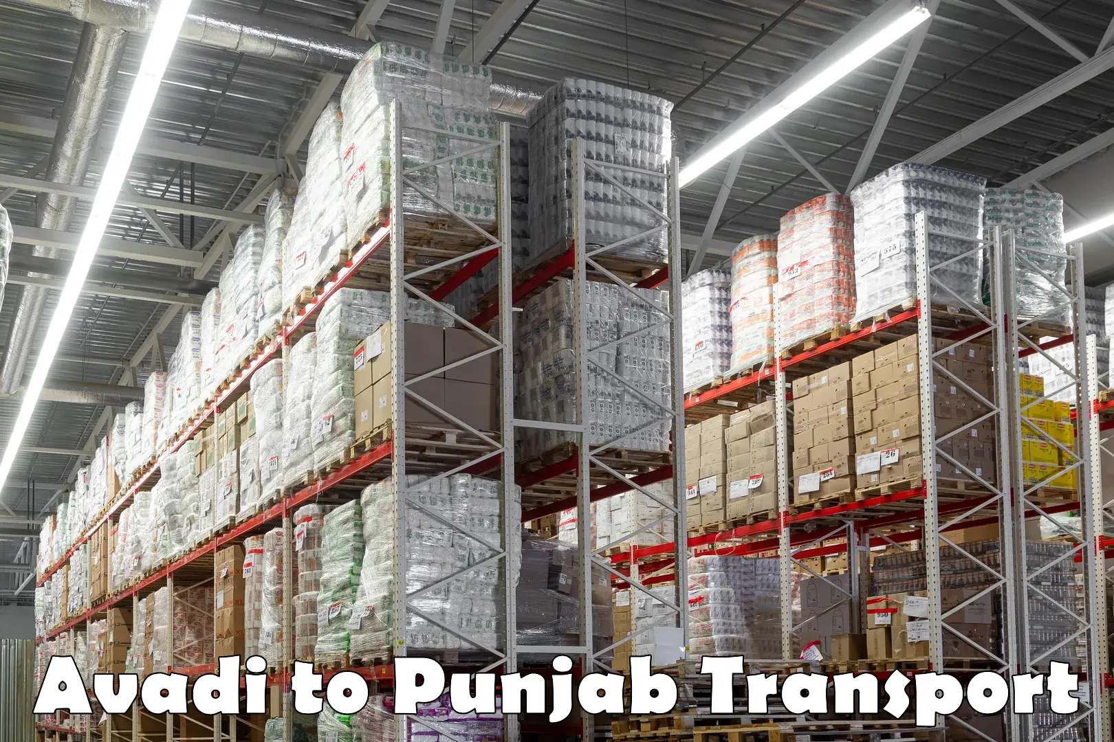 Air cargo transport services Avadi to Punjab