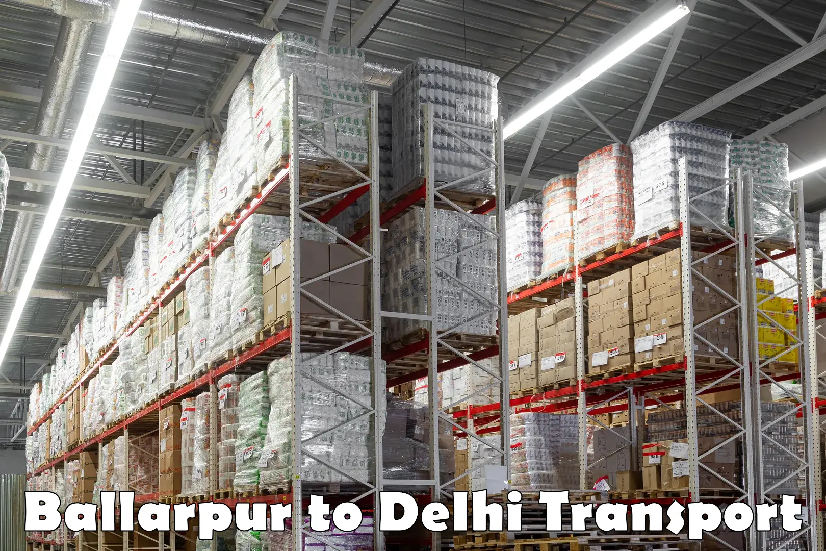 Container transportation services Ballarpur to Indraprastha