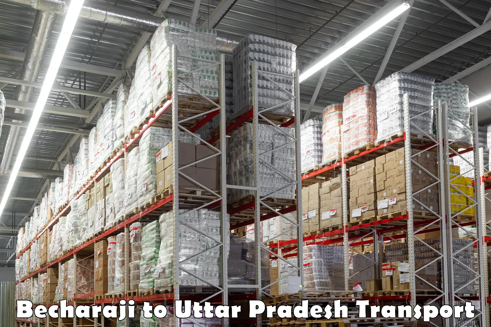 Material transport services Becharaji to Uttar Pradesh