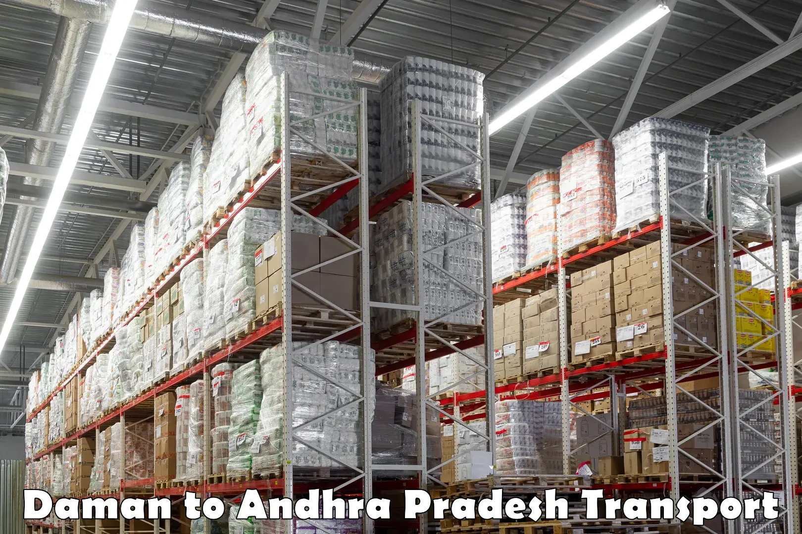 Furniture transport service Daman to Achampet Palnadu